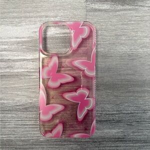 Pink Butterfly Phone Case iPhone 16 pro max